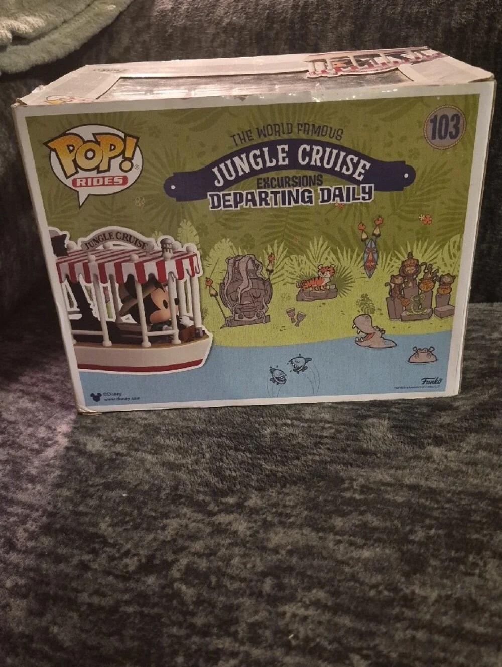 Funko Rides Jungle Cruise Vinyl Figure - Yellow Boat with Red & White Canopy
